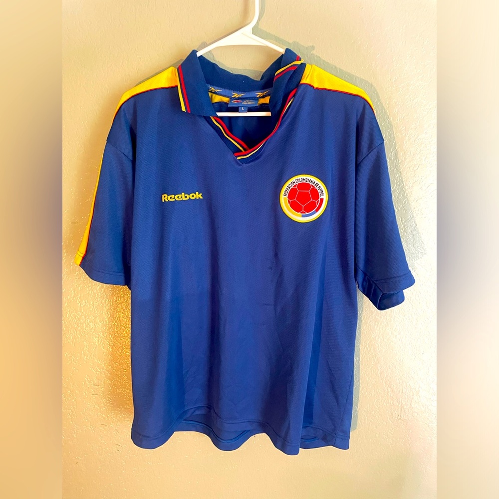RARE Y2K Vintage official licensed Columbia away blue Reebok jersey